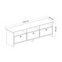 Hanah Home Oslo Soporte de TV Antracita y Roble